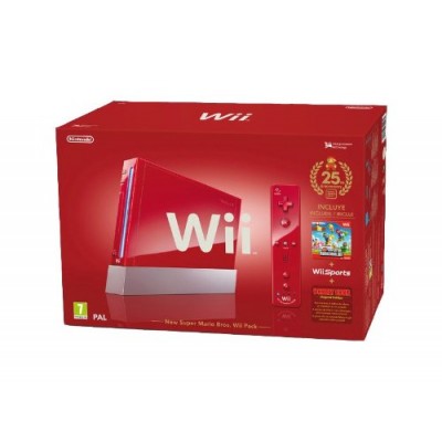 Console Wii Rouge - Edition limitée 25ème Anniversaire Mario