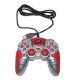 Dual Shock Joypad - Manette de jeux pour PC - USB - Rouge & Gris