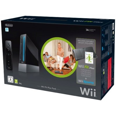 Console Wii Noire - Pack Wii Fit Plus