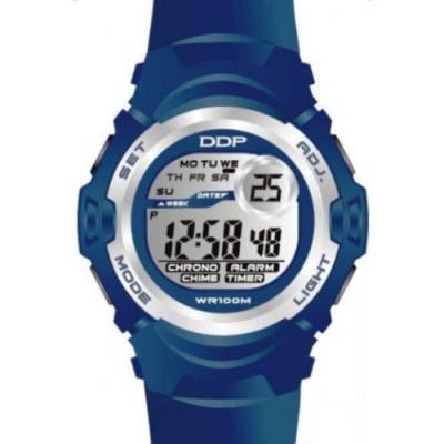 DDP - 4039001 - Montre Garçon - Quartz Digitalee - Bracelet en Plastique Bleu