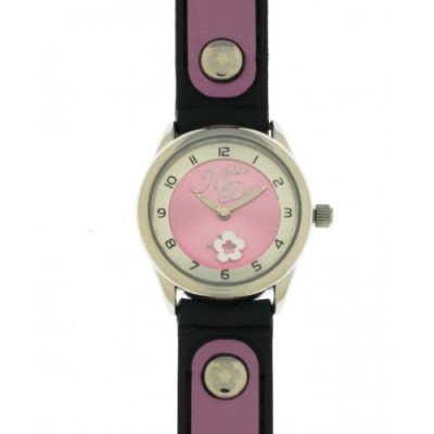 DDP - 4008709 - Montre Enfant - Quartz Analogique - Bracelet en Plastique Noir et Rose DDP - 4008709 - Montre Enfant - Quartz Analogique - Bracelet en Plastique Noir et Rose