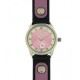 DDP - 4008709 - Montre Enfant - Quartz Analogique - Bracelet en Plastique Noir et Rose