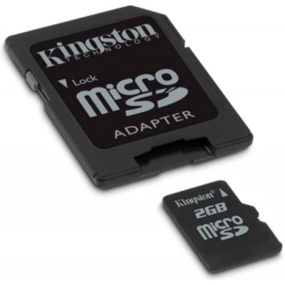 Kingston - Carte mémoire flash ( adaptateur SD inclus(e) ) - 2 Go - microSD Kingston - Carte mémoire flash ( adaptateur SD inclus(e) ) - 2 Go - microSD