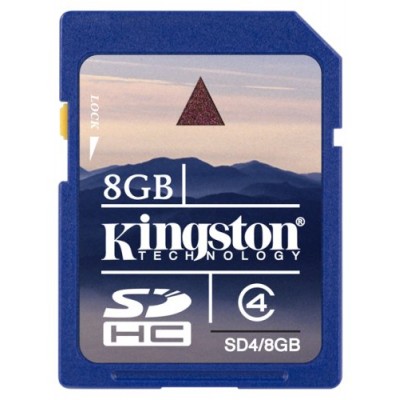 Kingston - Carte mémoire flash - 8 Go - Class 4 - SDHC Kingston - Carte mémoire flash - 8 Go - Class 4 - SDHC