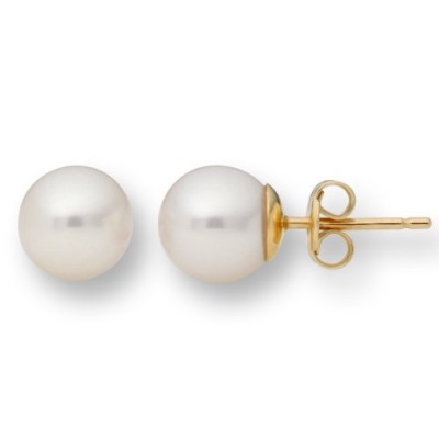 Miore- MA106EY - Boucles d'oreilles Femme - Or Jaune 750/1000 (18 carats) - 2 Perles d'eau douce
