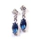 pewterhooter montana bleu boucles d'oreilles Swarovski goutte de cristal avec boîte-cadeau.