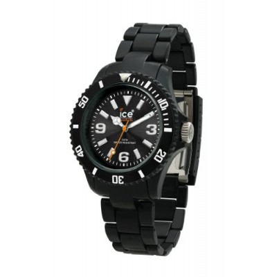 Ice Watch - CL.BK.U.P.09 - Montre Mixte - Quartz Analogique - Cadran Noir - Bracelet Plastique Noir - Moyen Modèle