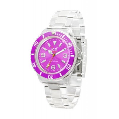 Ice Watch - CL.PE.U.P.09 - Classic Clear - Montre Mixte - Quartz Analogique - Cadran Violet - Bracelet Plastique Transparent - 