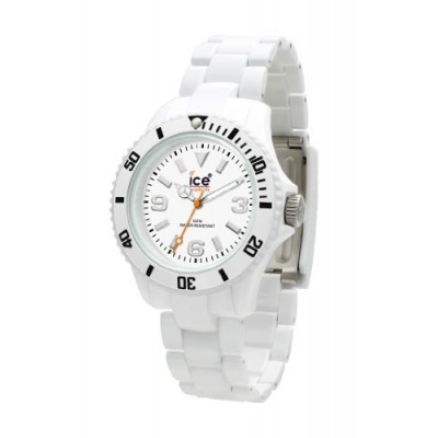 Ice Watch - CL.WE.U.P.09 - Montre Mixte - Quartz Analogique - Cadran Blanc - Bracelet Plastique Blanc - Moyen Modèle Ice Watch - CL.WE.U.P.09 - Montre Mixte - Quartz Analogique - Cadran Blanc - Bracelet Plastique Blanc - Moyen Modèle