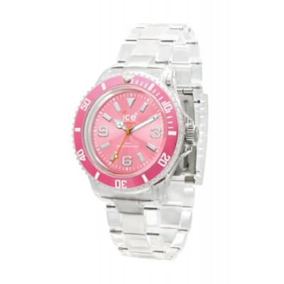 Ice Watch - CL.PK.U.P.09 - Classic Clear - Montre Mixte - Quartz Analogique - Cadran Rose - Bracelet Plastique Transparent - Mo Ice Watch - CL.PK.U.P.09 - Classic Clear - Montre Mixte - Quartz Analogique - Cadran Rose - Bracelet Plastique Transparent - Mo