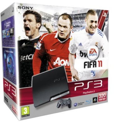 Console PS3 320 Go noire + Fifa 2011