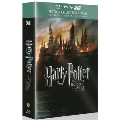 Harry Potter et les reliques de la mort, 1ère et 2ème partie - Bi-pack Bluray 2D et 3D active 6 Blu-Ray (2 Blu-Ray 2D - 2 Blu