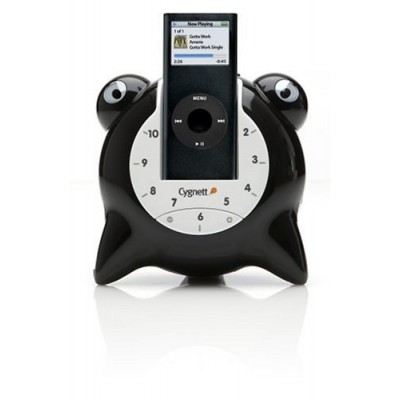 Cygnett - GrooveToons - Mini Speaker Alarm Clock Enceinte Station d'Accueil, Réveil matin pour iPod Nano 1ère, 2ème, 3ème 