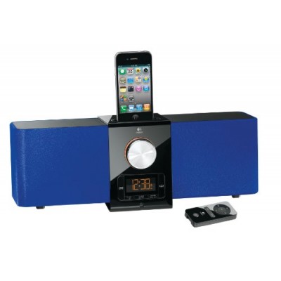 Logitech - Pure-Fi Express Plus Flame - Enceintes avec station d'accueil pour iPod/iPhone - Bleu marine