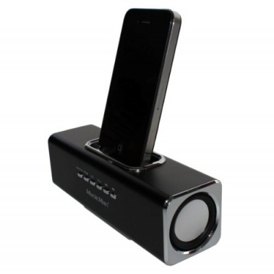Technaxx - MusicMan Soundstation - Haut-parleur stéréo avec station d'accueil pour Lecteur mp3/iPod/iPhone - Noir