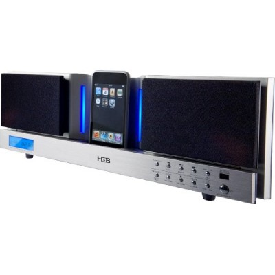 H&B - IP55i - Station d'accueil pour iPod / iPhone - Radio Réveil - Ecran LCD - 35W