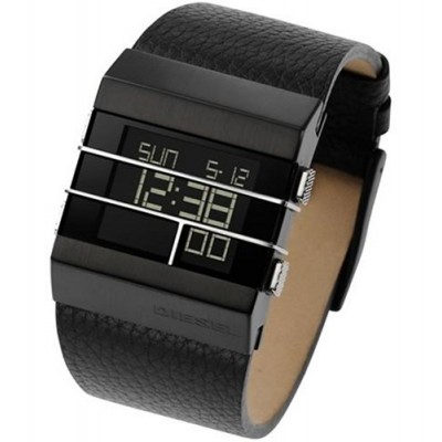 Montre Homme Diesel - DZ7070 - Quartz digitale - Large bracelet en Cuir noir
