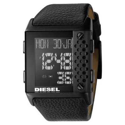 Montre Diesel Homme - DZ7122 - Quartz Digitale - Cadran Noir - Bracelet en Cuir