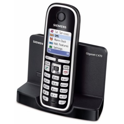 Siemens - Gigaset C470 - Téléphone sans fil DECTGAP - mains-libres - noir