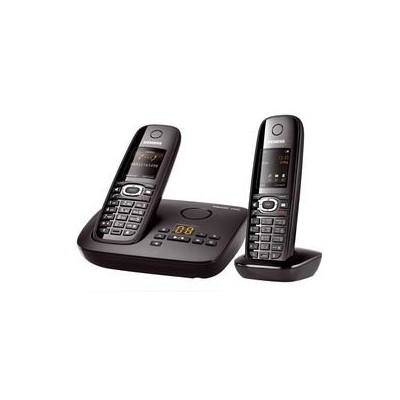 Siemens - Gigaset C595 Duo - Téléphone sansfil DECT avec répondeur - Noir