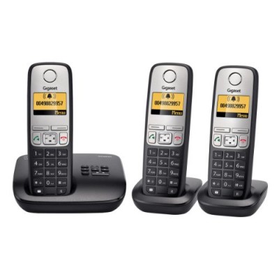 Siemens - A400A Trio - Téléphone sans fil DECT/GAP avec Répondeur - Argent/Noir