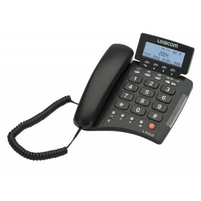 Logicom - L900 - Téléphone filaire - Mains-libres - Grandes touches - Noir