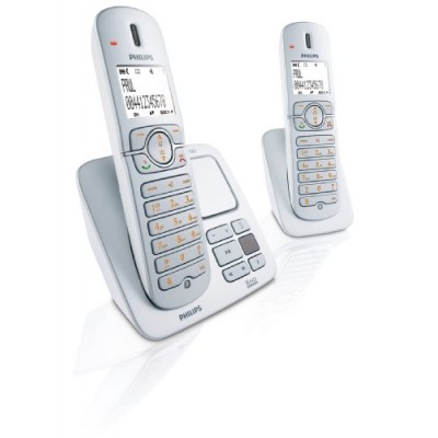 Philips - CD5652S/38 - Téléphone sans fil avec répondeur - 2 combinés - Blanc