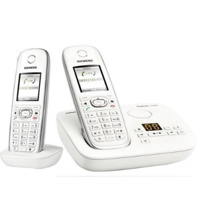 Siemens - Gigaset C595 Duo - Téléphone sansfil DECT avec répondeur - Blanc