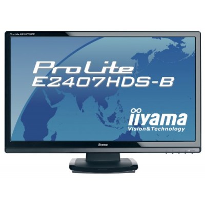 iiYama - PLE2407HDS-B1 - Moniteur LCD Full HD - 24" wide - HDMI (HDCP) - multimedia - 2 ms - Noir