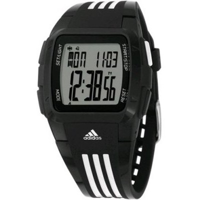 Adidas Performance - ADP6000 - Montre Homme - Quartz Digitale - Multifonctions - Bracelet en Plastique Noir et bandes Blanches