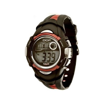 DDP - 4001903 - Montre Enfant - Quartz analogique - Bracelet en Plastique noir et rouge