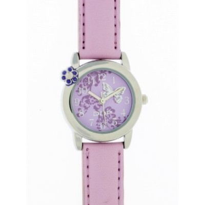 DDP - 4018701 - Montre Fille - Quartz Analogique - Bracelet en Cuir Violet