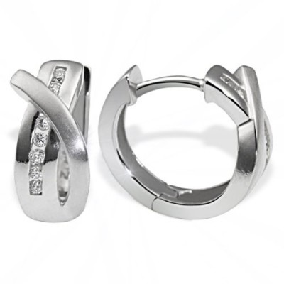 goldmaid - Co O4545S - Boucles d'Oreilles Femme - Argent fin 925/1000 -  14 Oxydes de Zirconium - Blanc - 4,2 g