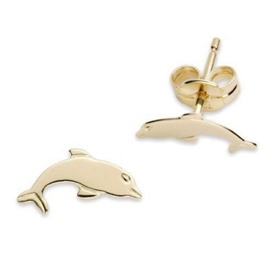 Miore - MK022E - Boucles d'Oreilles Enfants - Dauphin en Or Jaune 750/1000