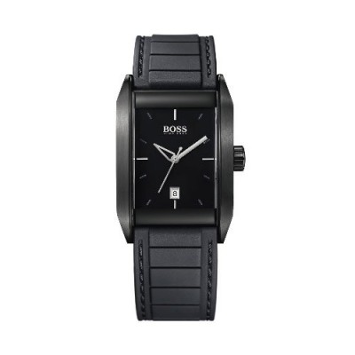 Hugo Boss - 1512482 - Montre Homme - Quartz Analogique - Cadran Noir - Bracelet Caoutchouc Noir