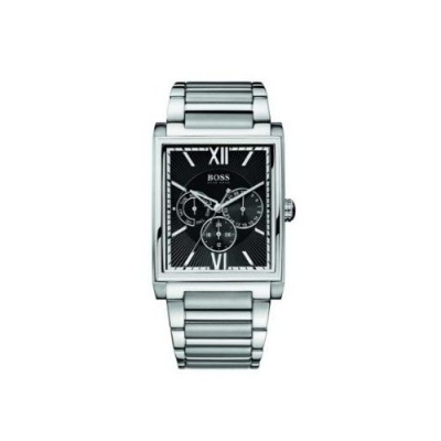 Hugo Boss - 1512400 - Montre Homme - Quartz Analogique - Cadran Noir - Bracelet Acier Inoxydable Argent