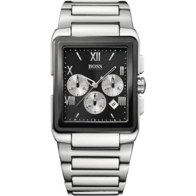 Hugo Boss - 1512484 - Montre Homme - Quartz Analogique - Cadran Gris - Chronographe - Bracelet Acier Inoxydable Argent