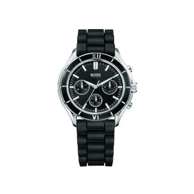 Hugo Boss - 1502224 - Montre Femme - Quartz Analogique - Bracelet Silicone Noir