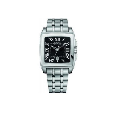 Hugo Boss - 1512496 - Montre Homme - Quartz Analogique - Cadran Noir - Bracelet Acier Inoxydable Argent