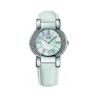 Hugo Boss - 1502161 - Montre Femme - Quartz - Analogique - Bracelet Cuir Blanc