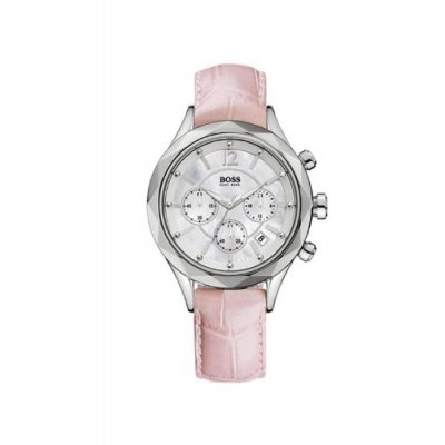Hugo Boss - 1502166 - Montre Femme - Quartz - Analogique - Bracelet Cuir Rose