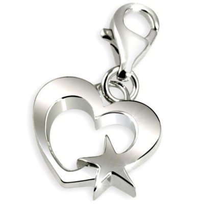 Goldmaid - Pendentif Femme - Argent 925/1000 - Pendentif Charm'S - Coeur avec Étoile