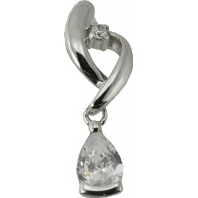 Pendentif Pendant Femme - Argent 925/1000 - 1.30Gr - Oxydes de Zirconium Blancs