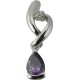 R&T - Pendentif Pendant Femme - Argent 925/1000 - 1.30Gr - Oxydes de Zirconium Violets