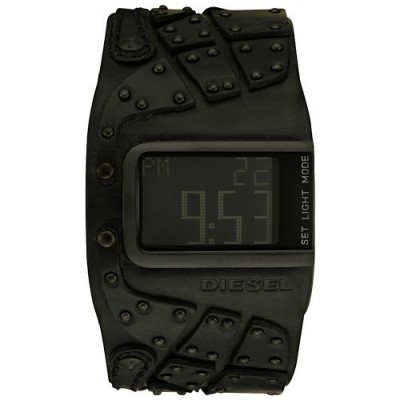 Montre Homme Diesel - DZ7066 - Quartz digitale - Large bracelet en Cuir noir