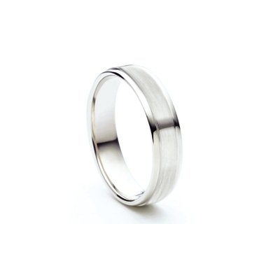 Bague de Mariage/Alliance Homme 5mm Or Blanc 750/1000 5,1 Grammes
